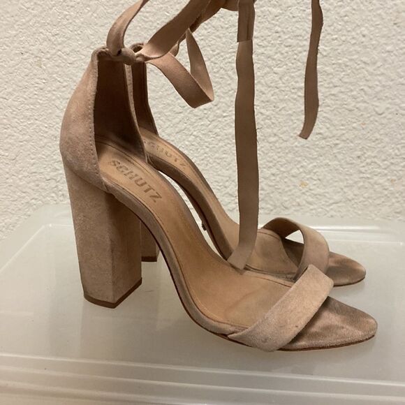 Schutz Suede Wrap Heels Size 8 - Picture 4 of 9